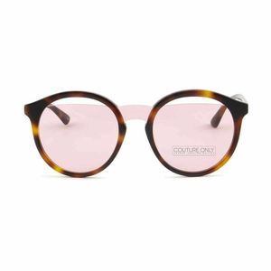 New McQueen Women Pantos Sunglasses Havana Brown Frame Pink Round Non-Polarized